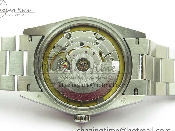 0517 SmoothTexture Day-Date 36mm 128239 SS Crystal BP Best Edition Black MOP Crystal Marker Dial on SS President Bracelet A 2681